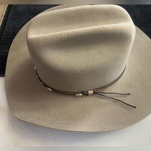 Men's Classic Western Wool Fedora Hat in Taupe
